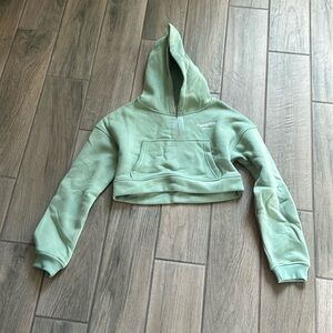Vitae apparel cropped green hoodie